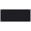 Kitchen Backsplash Black 39.4"x15.7" Tempered Glass - Black