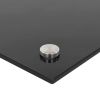 Kitchen Backsplash Black 31.5"x23.6" Tempered Glass - Black