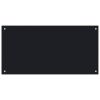 Kitchen Backsplash Black 39.4"x19.7" Tempered Glass - Black