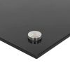 Kitchen Backsplash Black 39.4"x19.7" Tempered Glass - Black