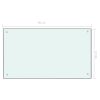 Kitchen Backsplash White 35.4"x19.7" Tempered Glass - White