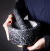 Granite Stone Mortar Garlic Smasher With Copper Base