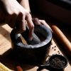 Granite Stone Mortar Garlic Smasher With Copper Base