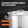 VEVOR Stainless Steel Stockpot, 42 Quart Large Cooking Pots, Cookware Sauce Pot with Strainer,lid,handle