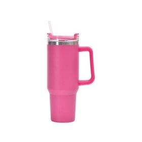 1200ml Stainless Steel Mug Coffee Cup Thermal Travel Car Auto Mugs Thermos 40 Oz Tumbler with Handle Straw Cup Drinkware New In (Color: U, capacity: 1200ml)