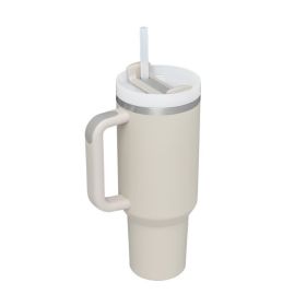 1200ml Stainless Steel Mug Coffee Cup Thermal Travel Car Auto Mugs Thermos 40 Oz Tumbler with Handle Straw Cup Drinkware New In (Color: L, capacity: 1200ml)