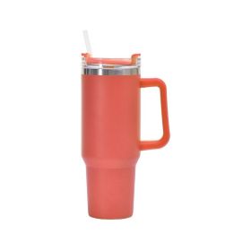 1200ml Stainless Steel Mug Coffee Cup Thermal Travel Car Auto Mugs Thermos 40 Oz Tumbler with Handle Straw Cup Drinkware New In (Color: W, capacity: 1200ml)