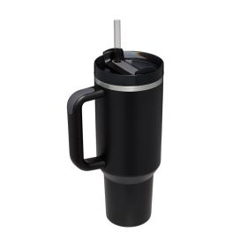 1200ml Stainless Steel Mug Coffee Cup Thermal Travel Car Auto Mugs Thermos 40 Oz Tumbler with Handle Straw Cup Drinkware New In (Color: C, capacity: 1200ml)