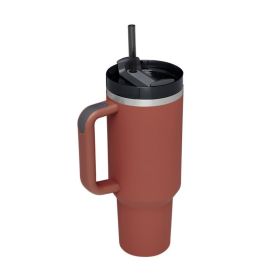 1200ml Stainless Steel Mug Coffee Cup Thermal Travel Car Auto Mugs Thermos 40 Oz Tumbler with Handle Straw Cup Drinkware New In (Color: J, capacity: 1200ml)
