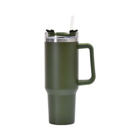 1200ml Stainless Steel Mug Coffee Cup Thermal Travel Car Auto Mugs Thermos 40 Oz Tumbler with Handle Straw Cup Drinkware New In (Color: Y, capacity: 1200ml)