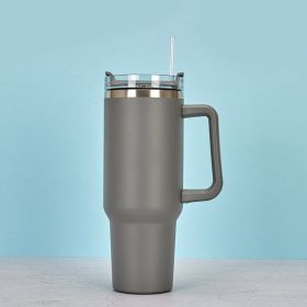 1200ml Stainless Steel Mug Coffee Cup Thermal Travel Car Auto Mugs Thermos 40 Oz Tumbler with Handle Straw Cup Drinkware New In (Color: P, capacity: 1200ml)